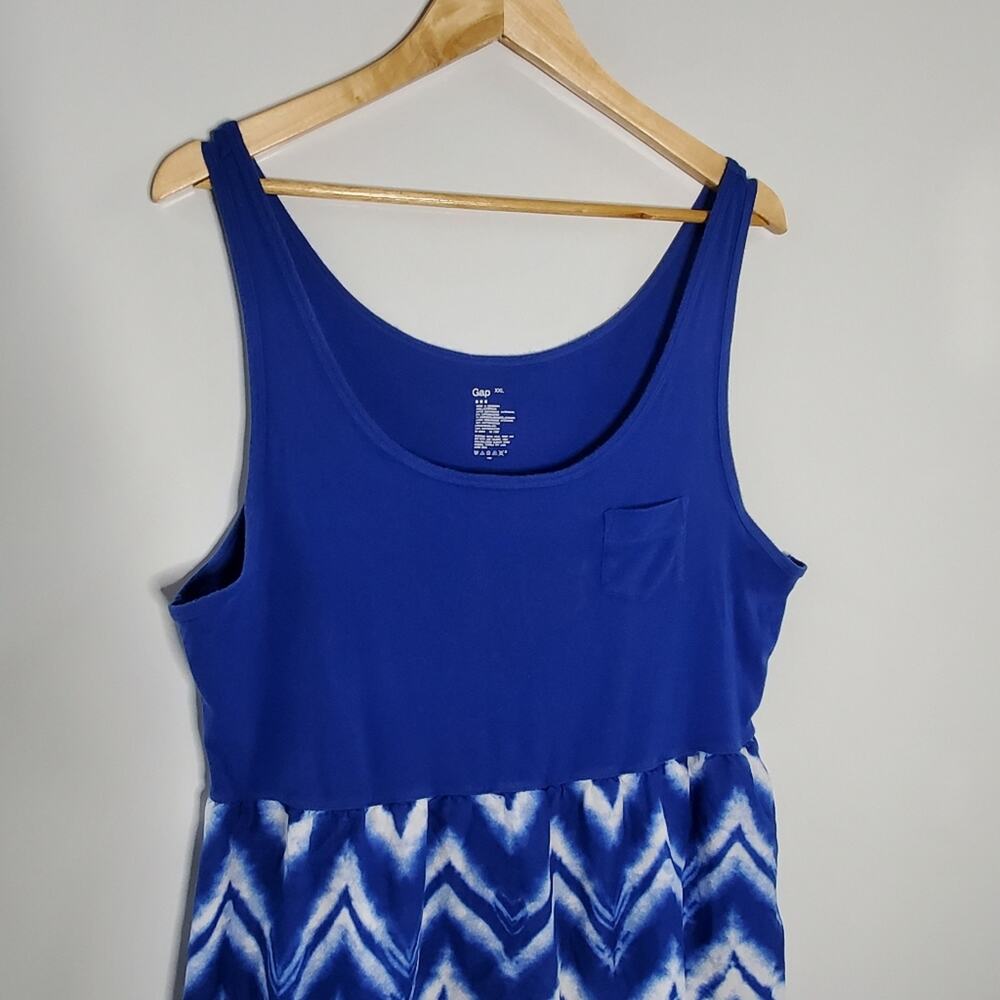 Gap Brand Blue & White lined midi tank dress Size XXL - Picture 2 of 7